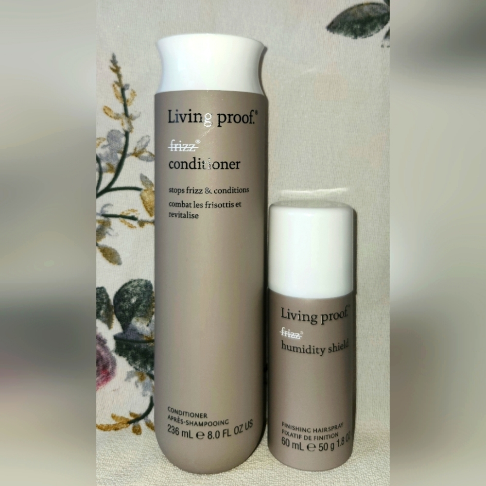 Living Proof No-Frizz Set: Conditioner 236ml (8.0 fl.oz) & Humidity Shield 60ml